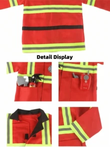 男孩女孩角色扮演装扮套装游戏、服装、帽子、工具、高品质、优质材料，适合节日派对、聚会、万圣节装扮服装、节日礼物 - 彩色 - 查看 8