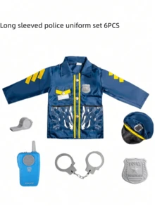 男孩女孩角色扮演装扮套装游戏、服装、帽子、工具、高品质、优质材料，适合节日派对、聚会、万圣节装扮服装、节日礼物 - 彩色 - 查看 13