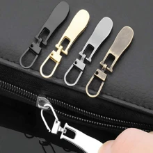 5pcs/10pcs Wavy Detachable Metal Zipper Pulls, Replacement Zipper Sliders For Bags, Shoes, Garments, DIY Sewing Accessories
