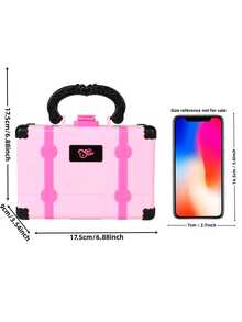 Juego de maquillaje de juguete en miniatura para niñas, bolso de mano para actuación infantil, juguete de rol de princesa, diseño portátil, bolsa de cosméticos de princesa, juego de maquillaje de juguete adecuado para niñas, gran regalo de cumpleaños para niñas (algunas partes se envían al azar) - Ver 4