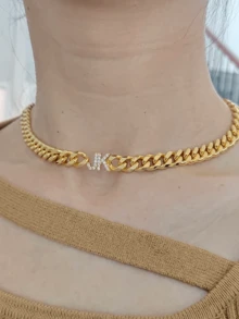 定制18K金名字项链，定制不锈钢名字项链，定制字母项链，铭牌项链，个性化复古名字项链，珠宝礼品，青春珠宝，黑色，银色，金色，时尚，彩色，复古，简约，男女皆宜，休闲，可爱，定制，个性化，独特，送给他的理想礼物，送给她的理想礼物，男友，女友，爸爸，妈妈，家人，朋友，周年纪念日，生日，毕业典礼，舞会，派对，定制时尚珠宝，女士珠宝 - 彩色 - 查看 14