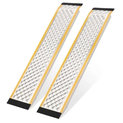 CuisinSmart 57" Heavy-Duty Aluminum Mower Ramps (2-Pack) – 1,000 Lb Capacity Anti-Slip Loading Ramps With Punch Plate Surface, 9" Wide Shed Ramps For Riding Mowers & ATVs