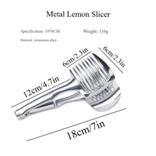 柠檬切片机，家用、咖啡馆、厨房多功能柑橘切片器，可切柠檬、橙子、土豆、西红柿 - 銀色 - 查看 7