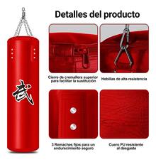 Saco de boxeo profesional Saco de boxeo con guantes de boxeo Colores Negro y Rojo - Rojo - Ver 6