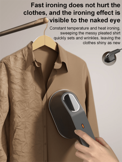 SOKANY 1 Stück tragbares Handeisen, Mini-Elektro-Bügeleisen, tragbare Haushalts-Bügel-Maschine, sofort heiß bügeln, intelligente Temperaturkontrolle, Flach- und Hängebügeln in einem, großer glatter Bügelkopf, Mehrfachgeschwindigkeitseinstellung, Bügeln ohne Kleidung zu beschädigen, geeignet für Zuhause, Reisen, Geschäftsreisen und andere Anwendungen, Falten schnell und einfach glätten, für ein verfeinertes Leben