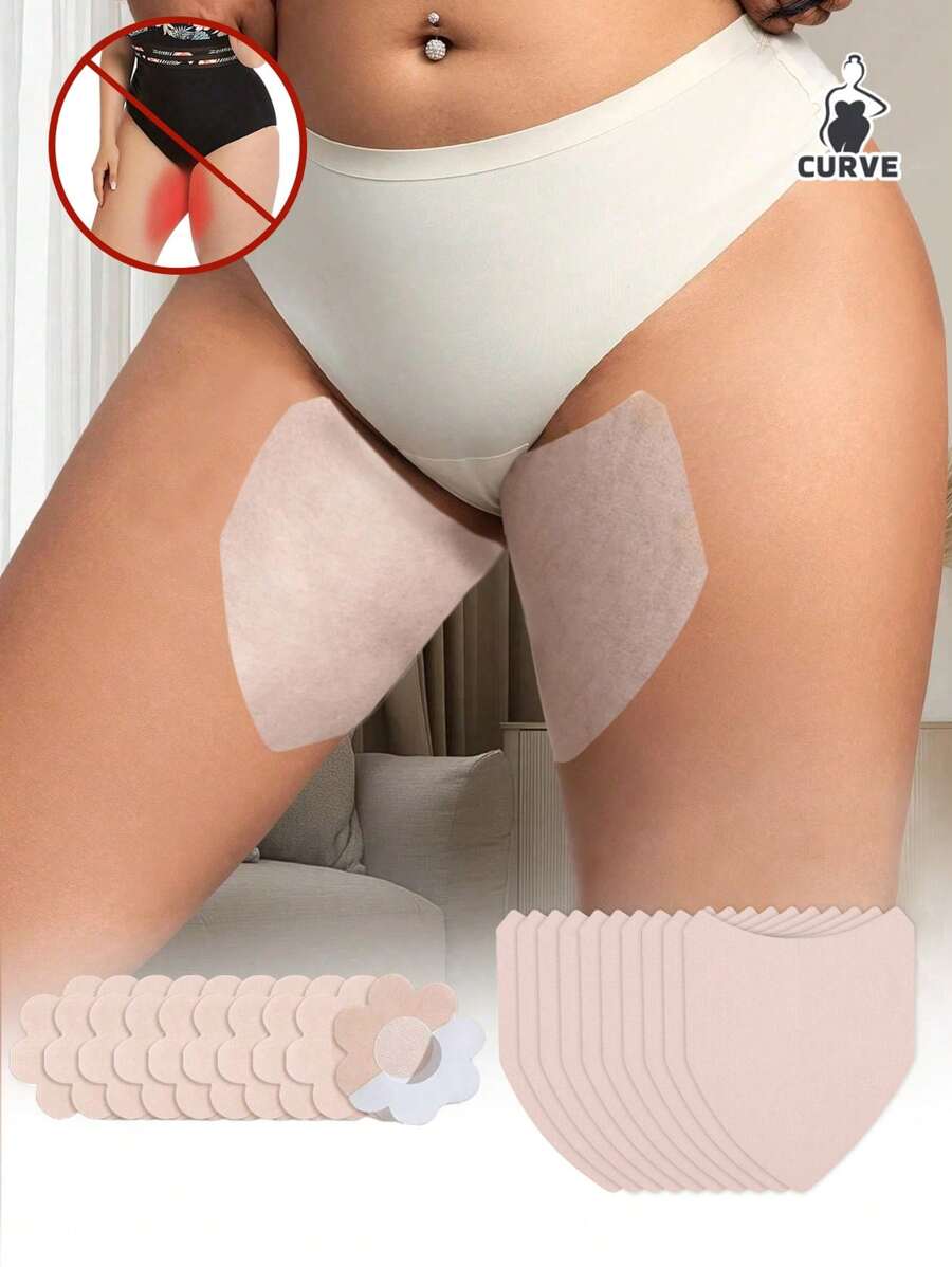 10/20/30pcs Non-Woven V-Shaped Thigh Anti-Friction Patch Invisible Seamless Anti-Friction Leggings Thigh Patch