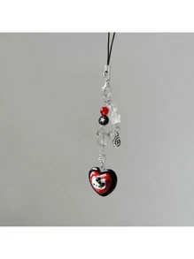 1 pieza Llavero con colgante de metal de Hello Kitty, correa para teléfono de anime, llavero de coche, accesorio para mochila de estudiante, lindo adorno colgante para bolsa, ornamento colgante de dibujos animados, cordón para teléfono