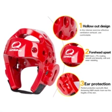 GINGPAI Casco protector de Taekwondo, casco protector para adultos en blanco, rojo, azul, casco de boxeo reforzado - Multicolor - Ver 7