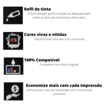 Kit de 2 Garrafa de Tinta Preta 100m,l BT5001, CMY para InkTank, T420W, T510W, T520W, T710W, T720DW, T820DW, T910DW, T4000DW, T4500DW, Brother