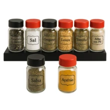 Spice Jar With Swivel Lid 2 Units 120ml/200ml – Store Condiments With Style And Practicality - 黑色 - 查看 10