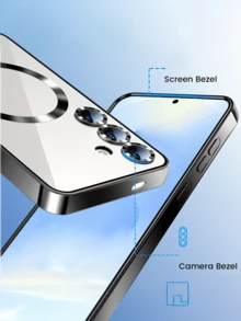 豪华无线充电磁性外壳带镜头保护电镀透明防震 TPU 外壳适用于三星 Galaxy Galaxy S25 S25Edge S25Plus S25Ultra S24 S24Ultra S24Plus S24FE S23FE S23Ultra S23Plus S22Ultra S20FE S21FE S21Ultra/A16 A26 A36 A56 A15 A25 A35 A55 A14 A34 A54 /Note10 Note10Plus Note20 Note20Ultra 外壳防水防摔防刮 - 黑色 - 查看 6