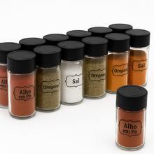 Spice Jar With Swivel Lid 2 Units 120ml/200ml – Store Condiments With Style And Practicality - 黑色 - 查看 2