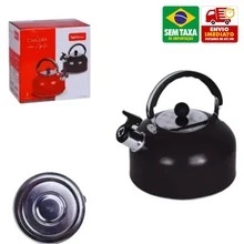 2 Liters Black Stainless Steel Kettle With Whistle For Water, Coffee, Tea, Wellmix WX12578 - 黑色 - 查看 5