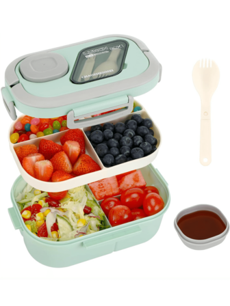 Reusable Lunch Boxes With Compartments, Lunch Boxes, Salad Boxes, Lunch Boxes With Spoons, Snack Boxes, Adult And Children's Lunch Boxes,