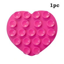 1pc Heart-Shaped Silicone Phone Grip, 19 Pcs Silicone Phone Stick-On Handle, Double-Sided Heart-Shaped Anti-Slip Accessory For Phone Case, Multi-Color Options - Multicolor - View 10