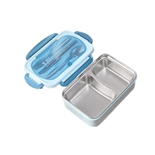 1pc 1200ml Bento Lunch Box With Cutlery Set And Leak-Proof Lid, 3 Compartment Food Containers Suitable For Adult Men And Women, For Camping, Meal Prep, School Supplies, Back To School, Kitchen, Christmas Gifts (Cutlery, Lunch Box And Storage Bag Included)