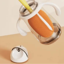 Escova 3 Em 1 De Limpeza De Copo e garrafas Com Cabo Longo Multifuncional Forma De Cenoura