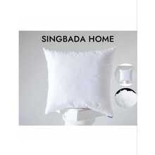 100% Micro Polyester Throw Pillow – 45*45cm – 400g – Made In Turkey – Soft & Durable Cushion - White - View 2