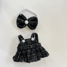 Doll Outfit: Tweed Jumper Dress And Top Set, For Labubu 1/2 Blind Box Model