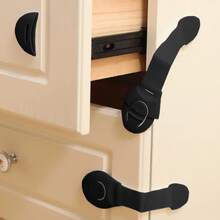 1/3/4/6/10pcs Safety Belt Cabinet Lock, White Plastic Safety Protection Drawer Lock, Home Use