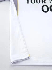 Customized Jersey, Real Madrid, 210g Breathable Quick-Dry, Suitable For Men, Tops, Men Sports Team Club Training V-Neck Football Shirt With Front & Back Name, Number, Logo Printing, Comfortable Fit For Casual, Party, Daily Wear, Spring/Summer,Stylish,Fashion,Hipster,Casual,Minimal Chic,Personalized,Customized,Custom,Unique,Guy Costumes,Capsule Wardrobe,Men Basic/Street Style,Ideal Gifts For Him,Boyfriend,Family,Friends,For Birthdays,For Vacation/Holiday,For School/Competition,For Sports/Climbing - Multicolor - View 7