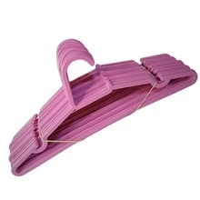 Kit Of 10 Baby Pink Children's Hangers, Reinforced Plastic - 淺粉色 - 查看 5