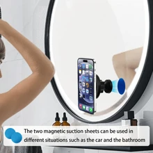 1个适用于健身房和高尔夫球车的磁性手机支架 - 360°旋转，重型磁铁底座（适用于铁质表面）。易于安装（不防水）。兼容4.7-6.5英寸手机 - 非常适合锻炼和自拍，兼容和安卓手机，是生日、家人、朋友的礼物，车载配件，车载手机支架 - 彩色 - 查看 3