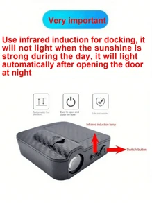 2个超亮LED车门投影灯 - 无线迎宾灯带迎宾踏板照明 - 免钻孔设计，安装简便（无需电池） - 通用型鬼影灯，适用于大多数轿车/SUV - 耐用ABS外壳 - 即插即用，可替换原厂灯 - 酷炫汽车配件，男士礼物 - 彩色 - 查看 5