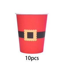 10/20/50 szt. Papierowe kubki świąteczne, kubki do kawy, gorąca czekolada, kubki do , napoje, płatek śniegu, Mikołaj, bałwan, łoś, lampki, papierowe kubki do picia, artykuły imprezowe na Boże Narodzenie, świąteczne dekoracje