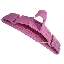 Kit Of 10 Baby Pink Children's Hangers, Reinforced Plastic - 淺粉色 - 查看 4