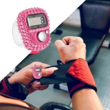 Electronic Ring Tally Counter, LCD Digital Display Screen, Manual Click Counting Clicker, Resettable Manual Counter, Manual Lap Time Recorder, Digital Tracking Ring - Multicolor - View 5