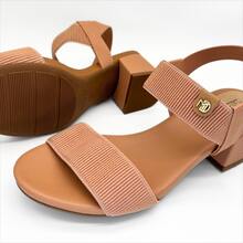 Modare Women's Elastic Ribbed Comfortable Casual Sandals - 米色 - 查看 7