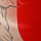 Gran flor roja y blanca