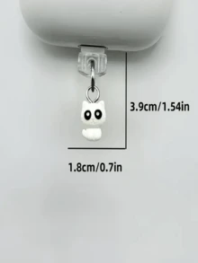 1 件手工制作的可爱猫形防尘塞，兼容 Lightning（5-14）、Android/Type-C，保护充电端口，增加装饰防尘、防水和防污功能，是周年纪念、生日和圣诞节庆祝活动的完美礼物 - 彩色 - 查看 3