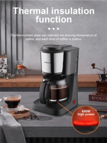 SOKANY125咖啡机美式滴滤咖啡机家用办公室咖啡机咖啡壶