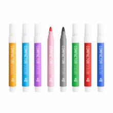 Canetinha Coloridas Jumbo Hidrográfica Escolar Compactor Color com 12 cores - Multicolorido - Visão 3
