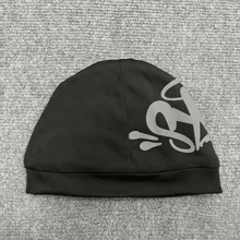 2 件针织帽 - 黑色设计帽，弹性聚酰胺和氨纶混纺，轻便舒适，适合女性，休闲头饰，日常头饰，头饰，头饰