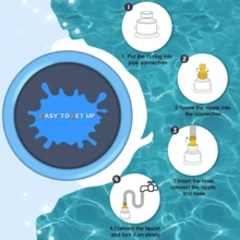 Almohadilla de agua para perros adecuada para niños y mascotas, juguetes de agua para piscina engrosados ​​antideslizantes de 100 cm, almohadilla de agua para exteriores adecuada para perros - Celeste - Ver 6