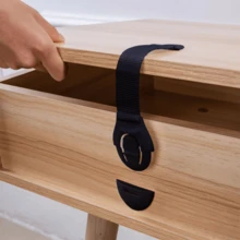 1/3/4/6/10pcs Safety Belt Cabinet Lock, White Plastic Safety Protection Drawer Lock, Home Use