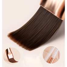 1支装凝胶美甲刷，镶钻手柄，专业美甲设计，适用于斜角、扁平、圆形凝胶刷，易于握持，方便涂抹和DIY。 - 白色 - 查看 2