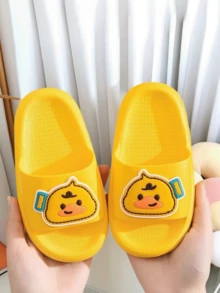 2025新款软底幼儿拖鞋，男女通用可爱卡通防滑软底夏季儿童拖鞋，适合春夏秋冬，非常适合度假穿着 - 黃色 - 查看 2