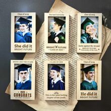 Customized Linden Wood Mini Magnetic Wooden Photo Frame, Instant Photo Printing, Engraved Wooden Frame, Personalized School Gift, Bulk/Back To School, Home & Living, Christmas Home Atmosphere, Autumn Home Refresh, Xmas Decoration