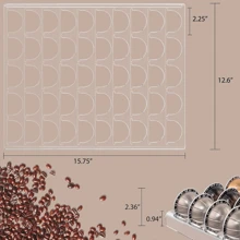 Kaffeekapsel Aufbewahrungsablage, Schubladeneinlage Organizer für kompatible Kapseln in der Küchenschublade, Zuhause