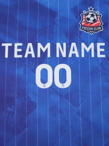 2025 Custom Your Own Jersey, Chelsea, Breathable Quick-Dry 210g One-Piece Shirt, Unisex Spring/Summer Sports Team Club Training V-Neck Football Tee, Front & Back Printed Name Number Logo, Comfortable Fit For Daily, Casual, Party, Gathering - Multicolor - View 4