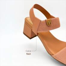 Modare Women's Elastic Ribbed Comfortable Casual Sandals - 米色 - 查看 2