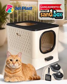 SandBox Premium Jel Plast Closed Cat Litter Box