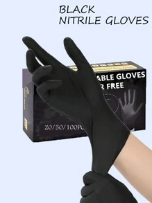 100pcs Heavy-Duty Disposable Gloves - Non-Slip, Waterproof, Latex & Powder Free - For House Cleaning, Dishwashing, Nail Salon, Pet Bathing, Bathroom - Grip Texture - Compatible With - (100 Gloves), Home Cleaning Gloves, High Elasticity Gloves, Nitrile Material Gloves, Kitchen Staff(Prevent Damage By Bagging)