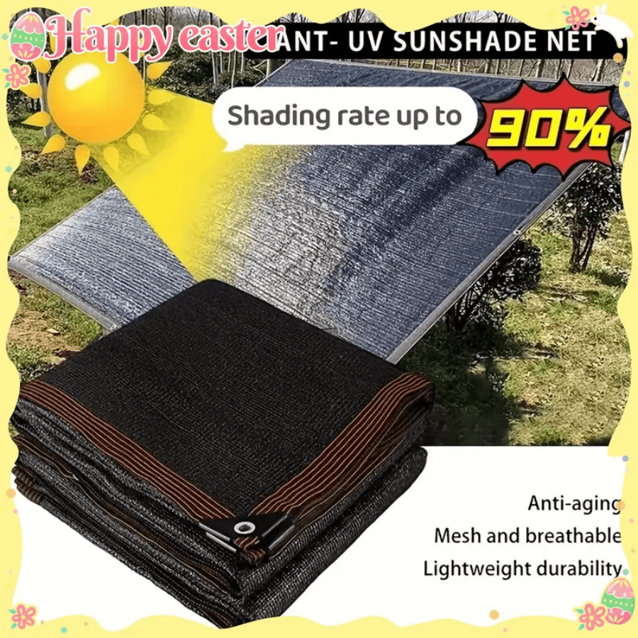 90% Mesh Waterproof Fabric Black Sunshade Cloth - Perfect For Garden, Car Cover, Canopy, Greenhouse And /Sunshade Cloth, Plant Sunshade Cloth, Mesh Sunshade Cloth, Patio Sunshade Cover, For Shading Plants, Greenhouse, Gazebo, Backyard Patio, Garage