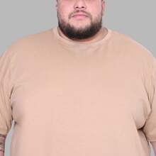 Camisa Desenho Personagem Plus Size Masculina Camiseta - Bege - Visão 4