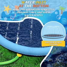 Almohadilla de agua para perros adecuada para niños y mascotas, juguetes de agua para piscina engrosados ​​antideslizantes de 100 cm, almohadilla de agua para exteriores adecuada para perros - Celeste - Ver 4